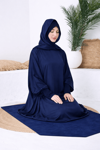 Deep Midnight Blue Prayer Abaya