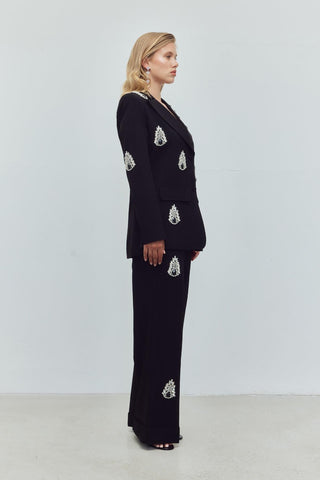 Diamond Queen Embellished Set – Black