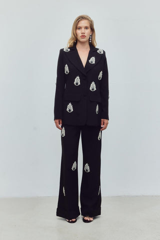 Diamond Queen Embellished Set – Black