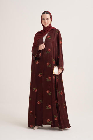 Dolce Chic Abaya & Scarf – Burgundy