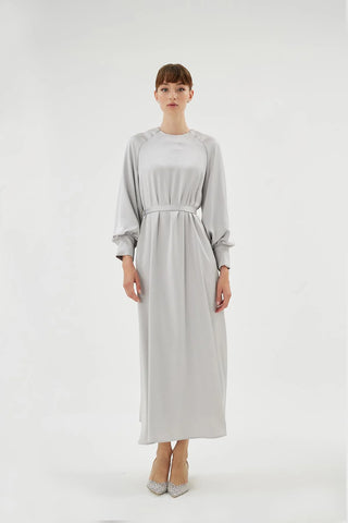 Eliza Embellished Dress – Silver