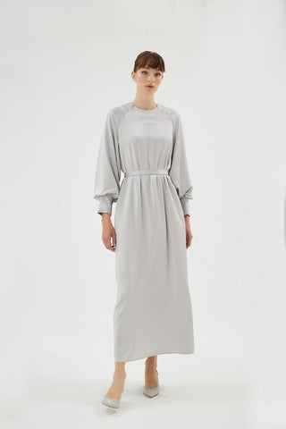 Eliza Embellished Dress – Silver