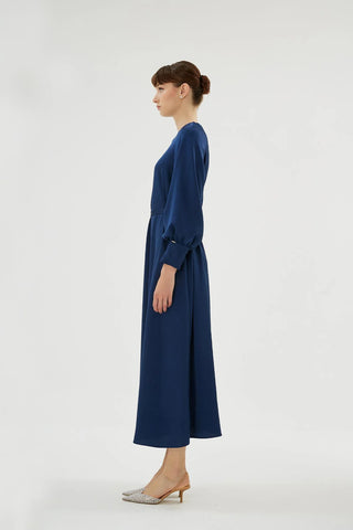 Eliza Embellished Dress – Navy