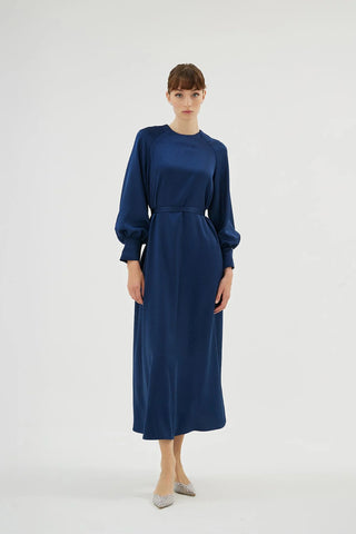 Eliza Embellished Dress – Navy