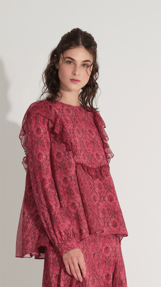 Ethnic Pattern Set – Burgundy