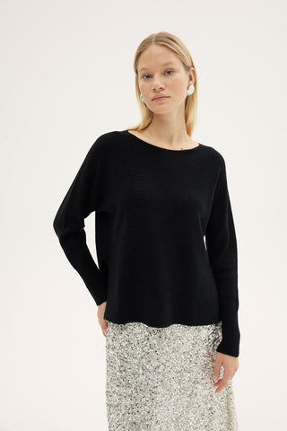 Frezya Knit Sweater – Black