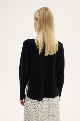 Frezya Knit Sweater – Black