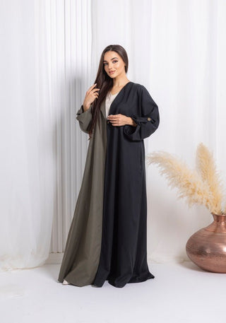 Green Black Abaya