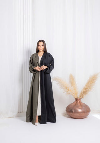 Green Black Abaya