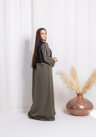 Green Denim Abaya