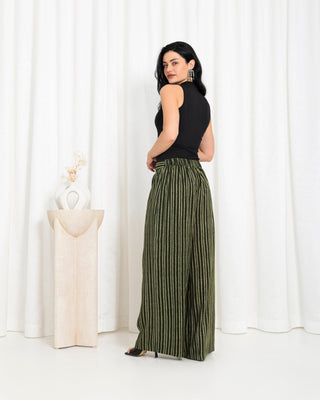 Green Stripe Pants