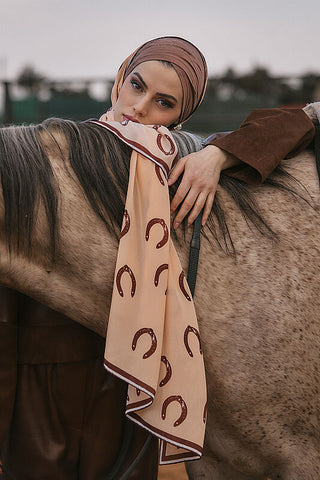 Golden Blossom Silk Shawl Light Beige