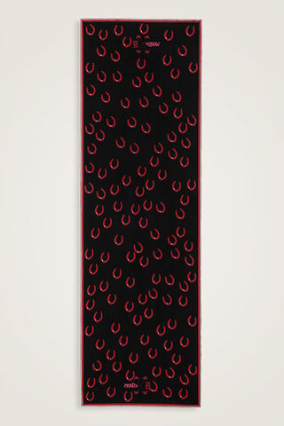 Golden Blossom Silk Shawl Red