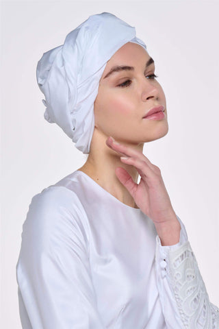 İÇİ TELLİ TAFTA BONE Beyaz