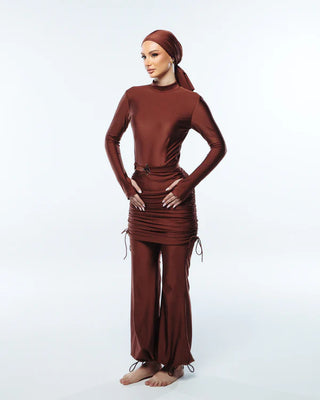 Moon Swimsuit Set - Metallic Brown