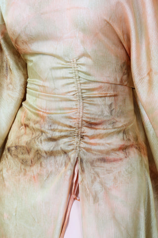 Desert Rose Satin Tie-Dye Kaftan Set