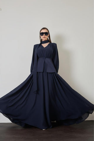 Imperial Dress - Navy Blue