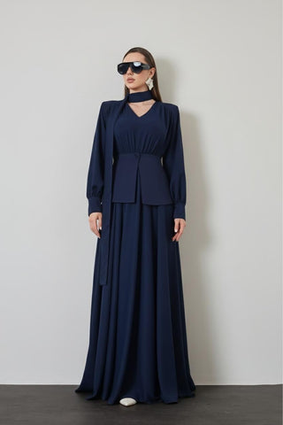 Imperial Dress - Navy Blue