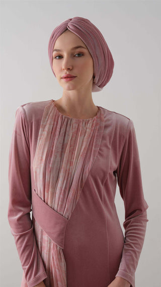 KADİFE DRAPE BONE Pembe