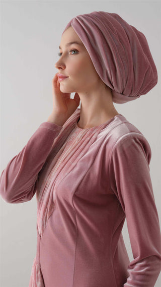 KADİFE DRAPE BONE Pembe
