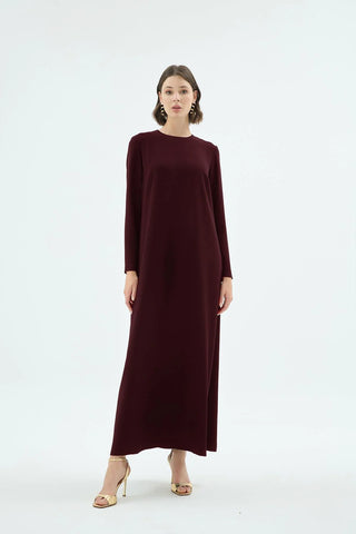 Karla Minimal Maxi Dress – Bordeaux