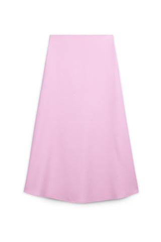 A-Line Wool Blend Midi Skirt – Pink