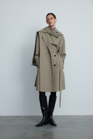 KEMERLİ İKİLİ KISA TRENCH