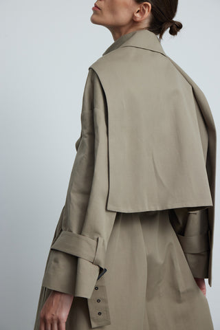 KEMERLİ İKİLİ KISA TRENCH