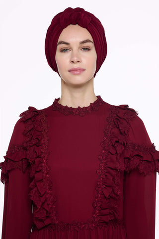 Burgundy Handle-Style Design Bonnet