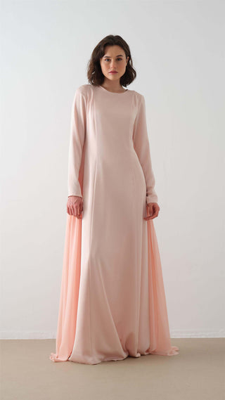 Cape Sleeve Detail Dress – Salmon