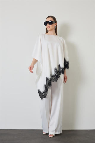 Lace Pelerin Takım