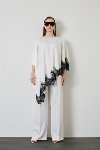 Lace Pelerin Takım