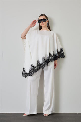 Lace Pelerin Takım