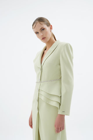 Liana Tailored Jacket Dress – Light Green
