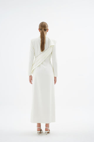 Liana Tailored Jacket Dress – Ecru
