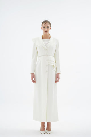 Liana Tailored Jacket Dress – Ecru