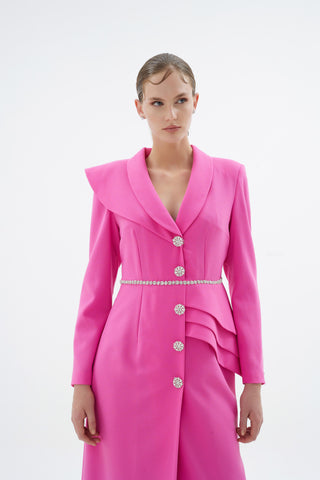 Liana Tailored Jacket Dress – Pink