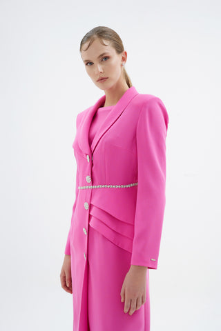 Liana Tailored Jacket Dress – Pink