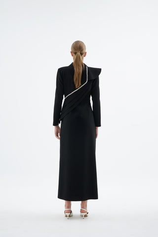 Liana Tailored Jacket Dress – Black