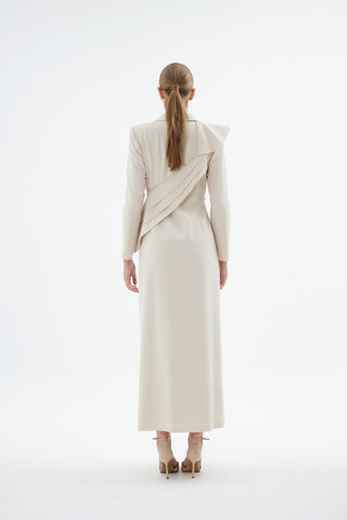 Liana Tailored Jacket Dress – Stone