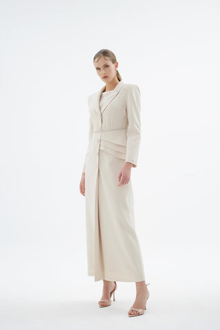 Liana Tailored Jacket Dress – Stone