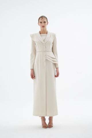 Liana Tailored Jacket Dress – Stone