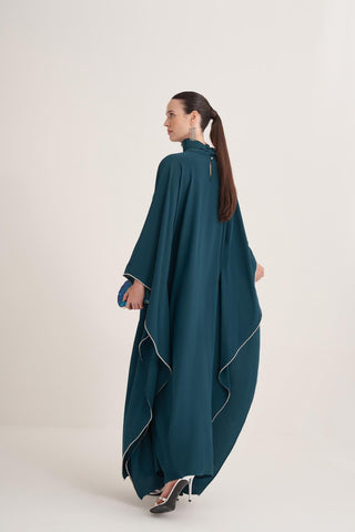 Lilah Evening Kaftan – Petrol Blue