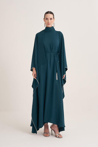 Lilah Evening Kaftan – Petrol Blue