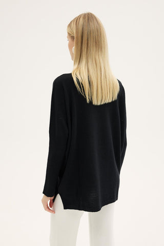 Lilyum Turtleneck Knit Sweater – Black