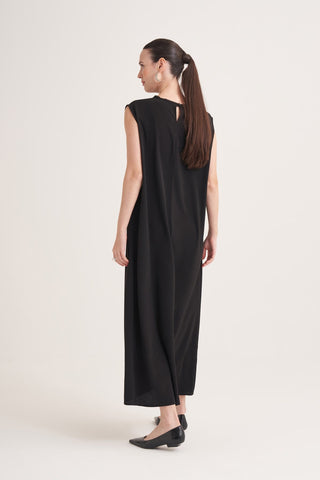 Lina Sleeveless Maxi Dress – Black