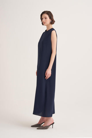 Lina Sleeveless Maxi Dress – Navy Blue