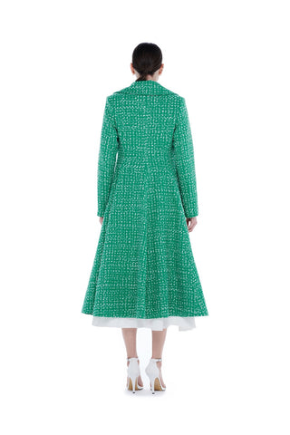 Tailored Flared Waist Coat – Green