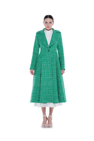 Tailored Flared Waist Coat – Green