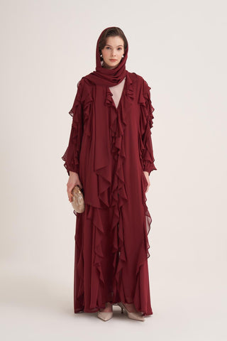 Lola Abaya & Scarf – Burgundy